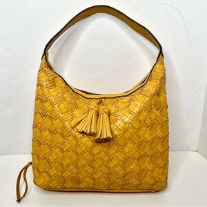 Patricia Nash Braided Stitch Maissana Braided Leather Hobo Bag